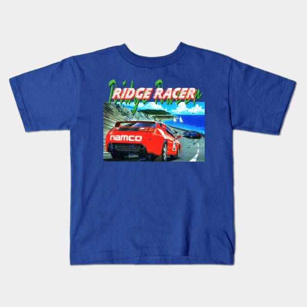 Ridge Racer Kids T-Shirt by winsarcade